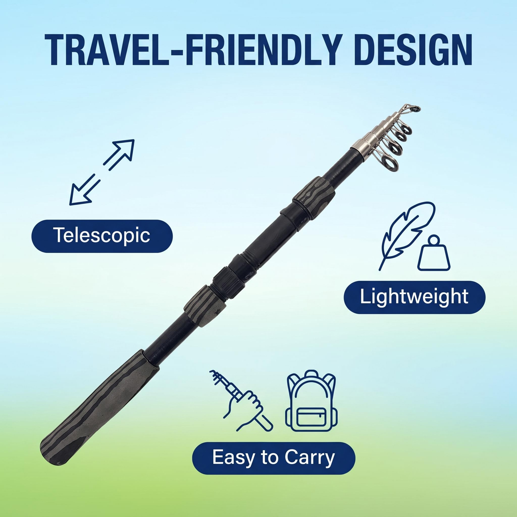 Portable Telescopic Fishing Ro - Fishing Rod Combo ulasan dan harga